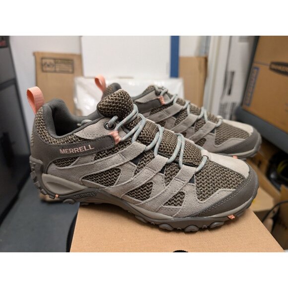 Merrell Women’s Hiking Boots Brown Tan Pink Nature Comfort Size 9.5 - Picture 2 of 12